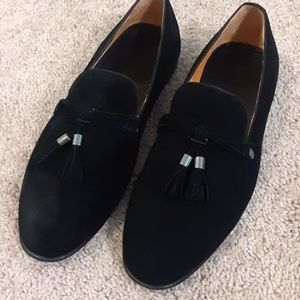 Aldo suede tasseled smoking loafer